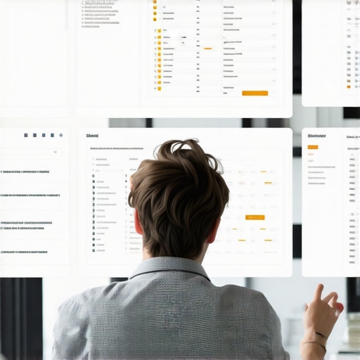 Advanced Local SEO Analytics Digital marketer reviewing local SEO data and schema markup strategies on computer screens.