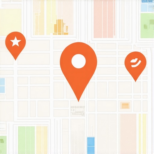 Local Map SEO Strategies Illustration Illustration showing various local map SEO techniques like schema markup, reviews, and community engagement