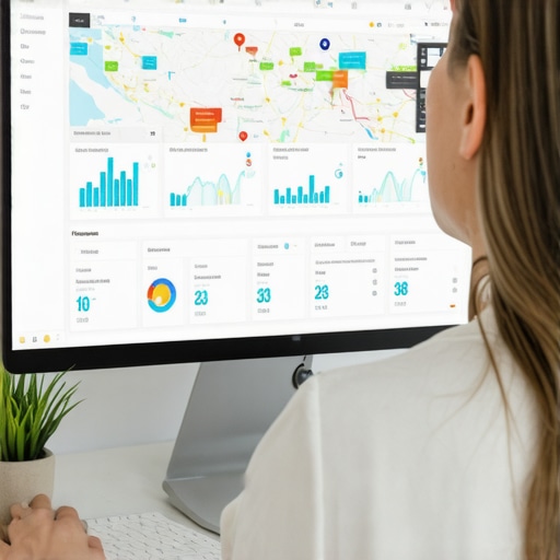 Analyzing Local SEO Data for Better Rankings Digital marketer reviewing local SEO performance metrics on a computer