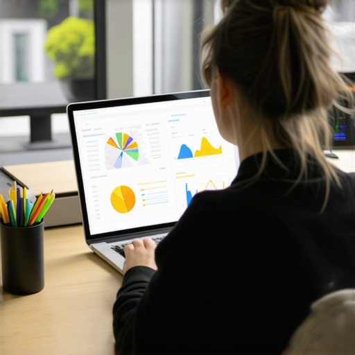 SEO Tools in Action Person analyzing local SEO tools on a laptop for map optimization