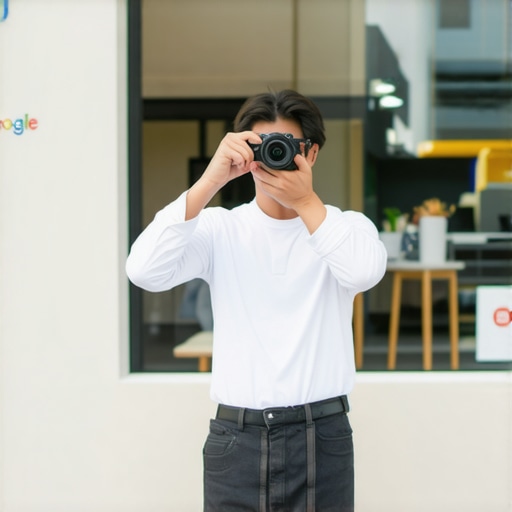 Business owner uploading professional photos to Google profile