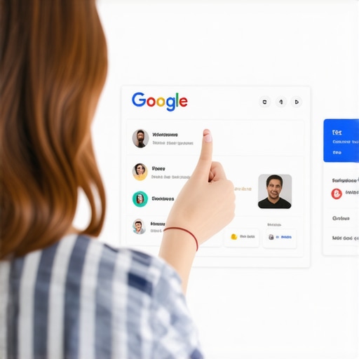 Business owner updating Google My Business profile on a laptop