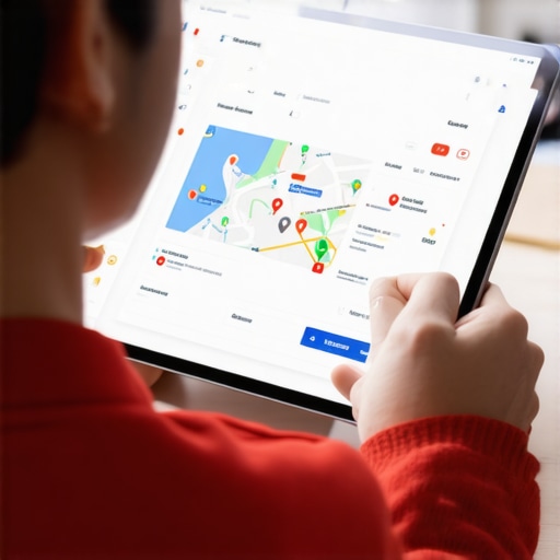 Optimized Local Map Listing Business owner editing GMB profile on tablet