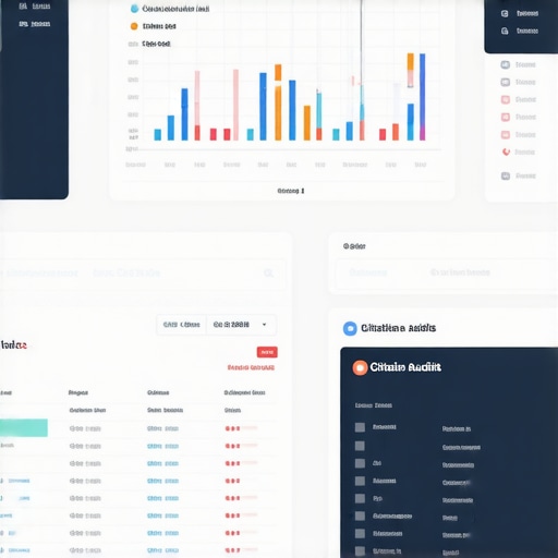 Screenshot of SEO software dashboard displaying local ranking data and citation analysis.