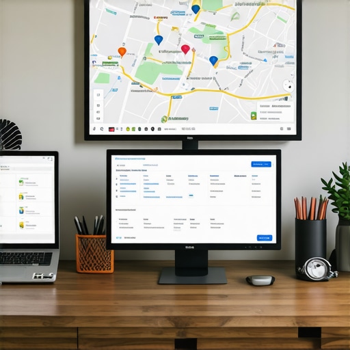 SEO Tools for Local Map Strategy Screenshot of SEO software interfaces used for local map SEO management