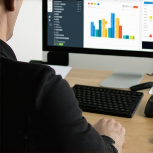 Marketing professional analyzing local SEO data on a computer